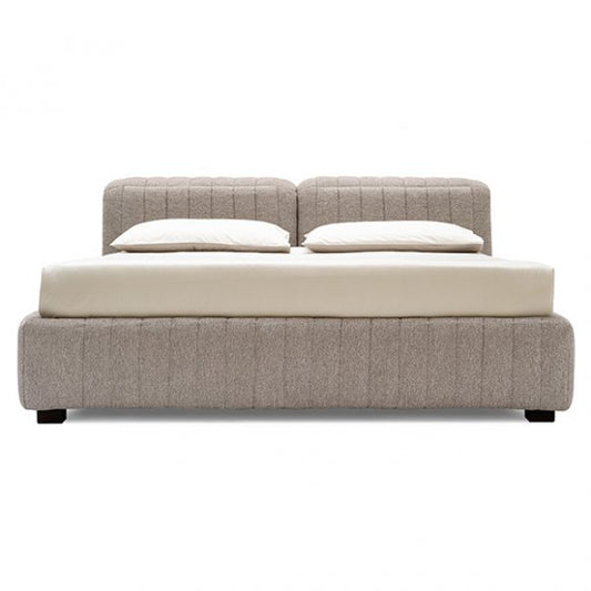 Portland Fully-Upholstered Bed with Adjustable Headrest