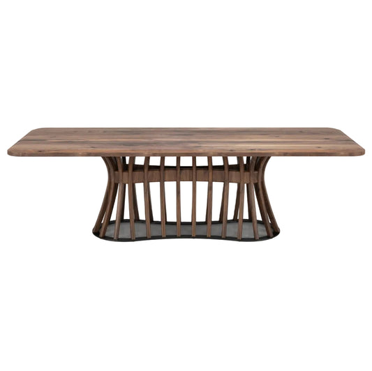 Jolene Raw Wooden Dining Table - Interior Living