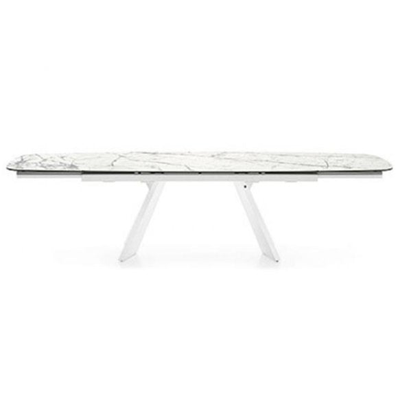 Icaro Sculptured Wood-Base Extendable Table II