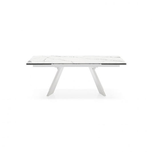 Icaro Sculptured Wood-Base Extendable Table I