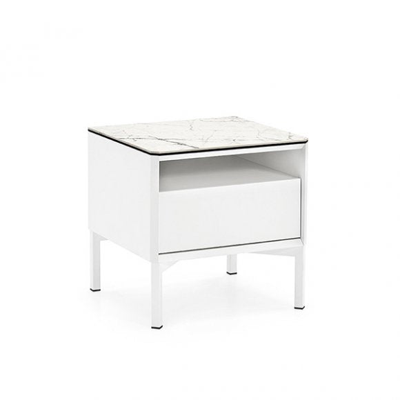 York Drawer + Open Compartment Nightstand