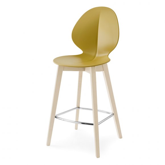 Basil Ergonomic Wood Base Stool