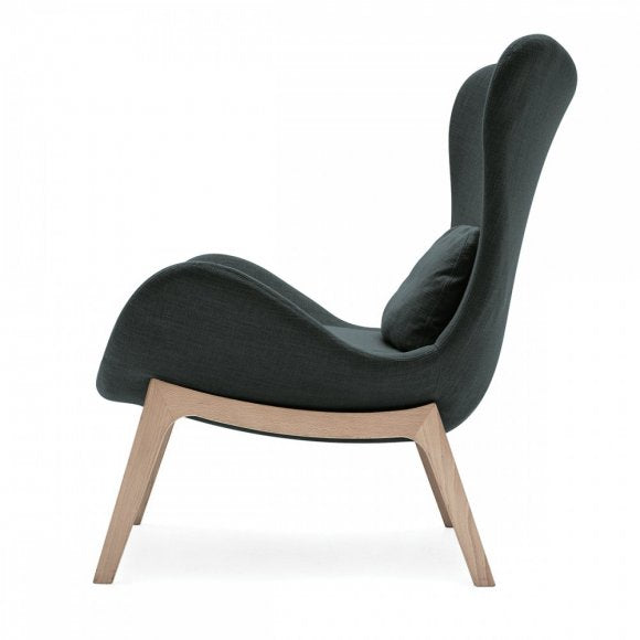 Lazy Modern Wood-Base Armchair