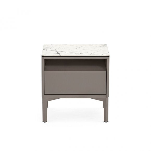 York Drawer + Open Compartment Nightstand