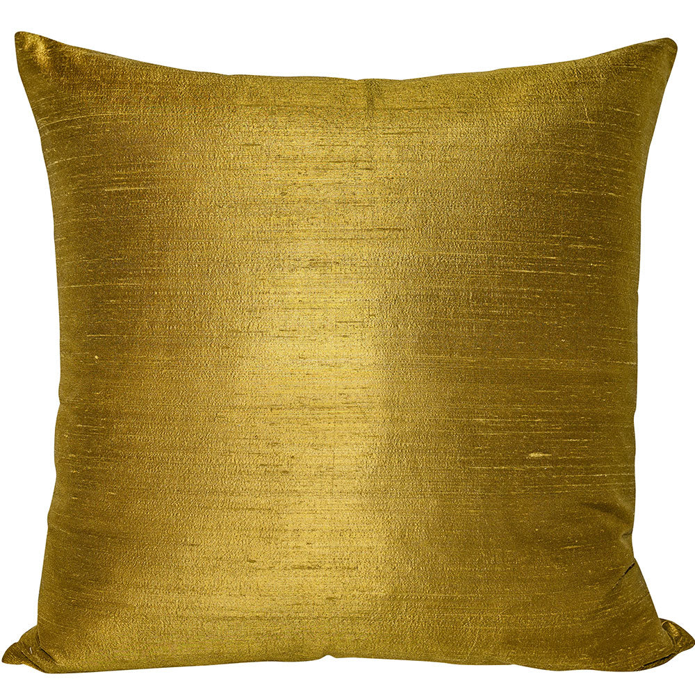 Lux Silk Brass Pillow - Interior Living