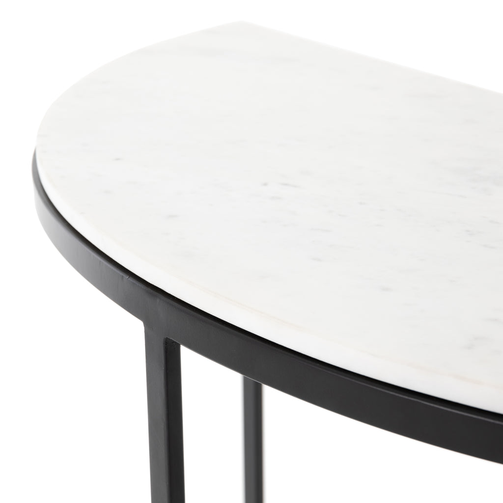 Mueller Demilune - Polished White Marble