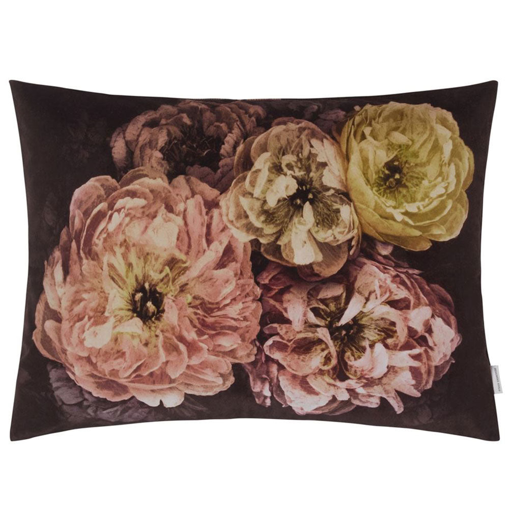 Le Poeme de Fleurs Rosewood Pillow