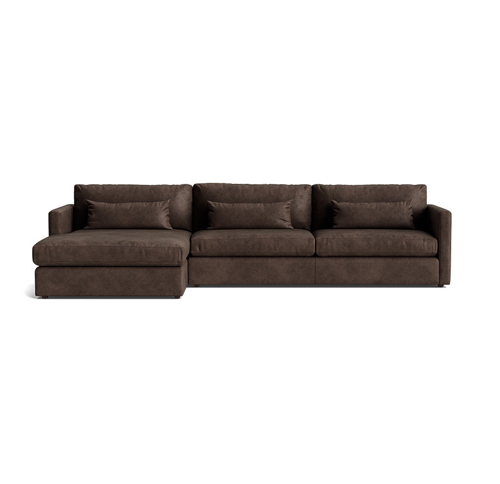 Haywood Leather Left Chaise and A Half Sectional
